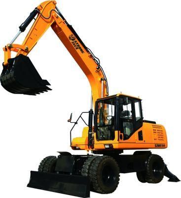 Luqing 15t Backhoe Mini Hydraulic Wheel Excavator with CE for Farm Garden Construction