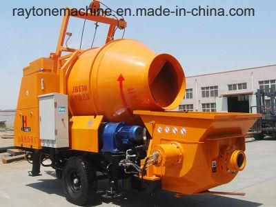 Mobile Concrete Pump Movable Diesel Trailer with Mixer