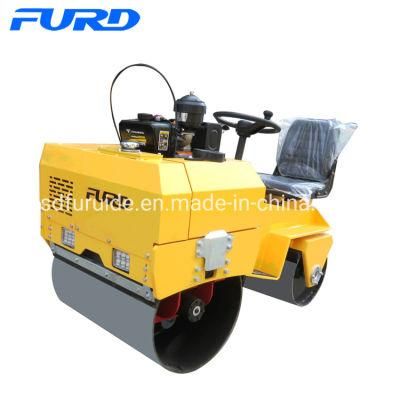 Mini Price Road Roller Compactor Hydraulic Double Drum Vibratory Road Roller Fyl-855