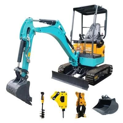 Good Quality Micro Excavator 1.7 Ton 2 Ton with Auger for Sale