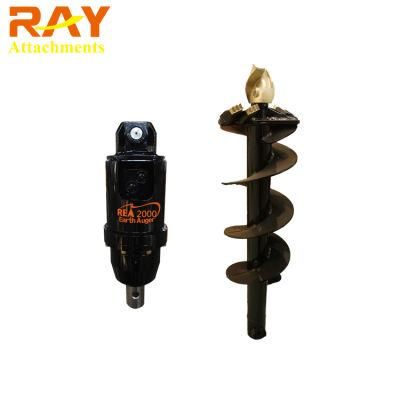 Ray Screw Earth Drill Pile Attachment for Skid Steer