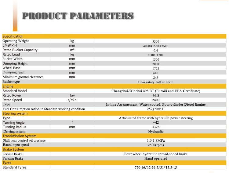 Farm Machine Zl08f 1.0 Ton EPA4 Engine Mini Front End Wheel Loader