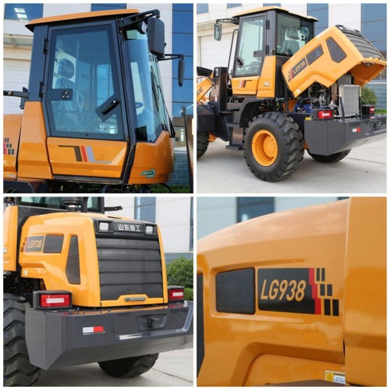 Lugong Brand LG939 Mini Wheel Loader Small Loader with EPA4 Euro 5 Engine, Front End Loader for Earthmoving