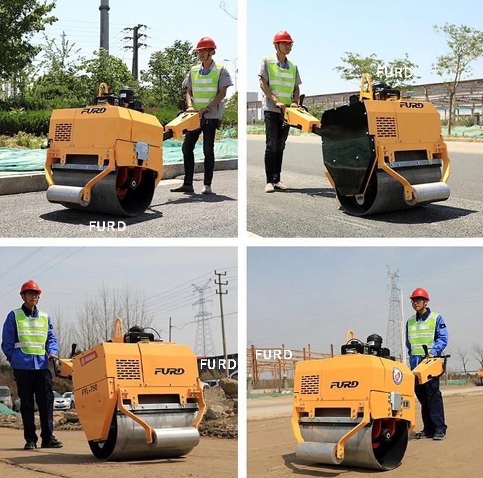 510kg Single Drum Mini Vibratory Road Roller Construction Machinery Compactor with Good Price