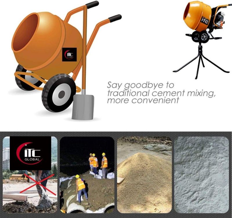 8.5HP Diesel Engine Professional Concrete Mixer Machines-Construction Power Tools