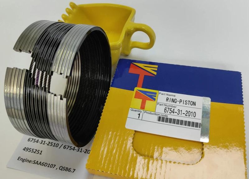 High Quality Diesel Engine Mechanical Parts Piston Ring 6754-31-2010 for Excavator Parts PC240-8 PC200-8 Wheel Loaders Parts Wa380-6 Engine Parst S6d107 Qsb6.7