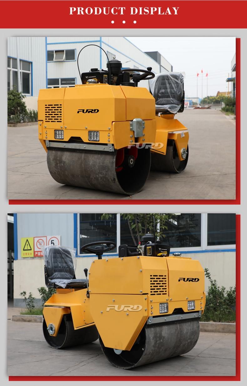 700kg Diesel Powered Mini Road Roller Compactor Double Drum Road Roller Price