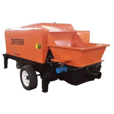 Construction Machinery Diesel Electric Portable Small Mini Stone Cement Beton Mixer Mortar Piston Mortar Grouting Machine Trailer Concrete Pump