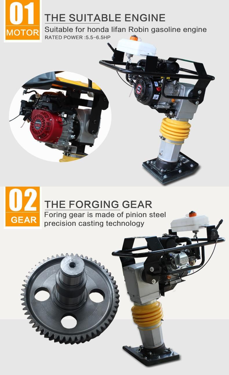 80kg Gasoline Tamping Rammer with Loncin 196cc
