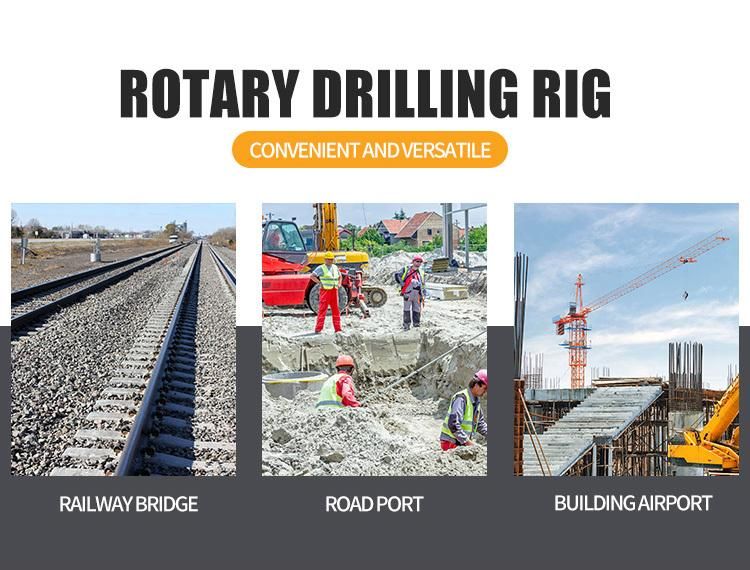 High Efficiency 20m Drilling Depth Crawler Hydraulic Rotary Piling Rig