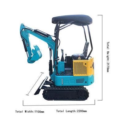 Cheap Price Excav Hydraulic Digger with Swing Boom 1ton New Mini Excavator Small Digger