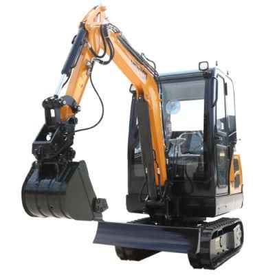 Ht20 Mini Excavator 2 Ton Trencher Mini Excavator Farm Digger Machine with Cabin