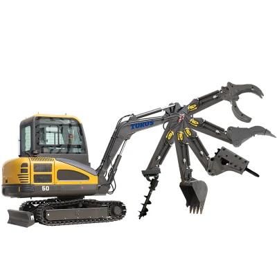 Earth Moving Machinery 5 Ton 4 Ton Micro Mini Excavator with Free Bucket for Sale