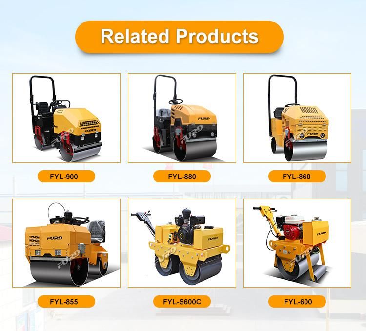 Manual Road Roller Double Drum Asphalt Roller Vibratory Roller for Sale Fyl-450