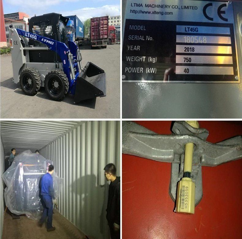 Freely Operation Skid Loader 700kg for Small Working Place