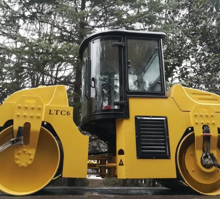 Road Roller CE 6000kg Diesel Vibratory Mini Soil Compactor, Road Roller Compactor