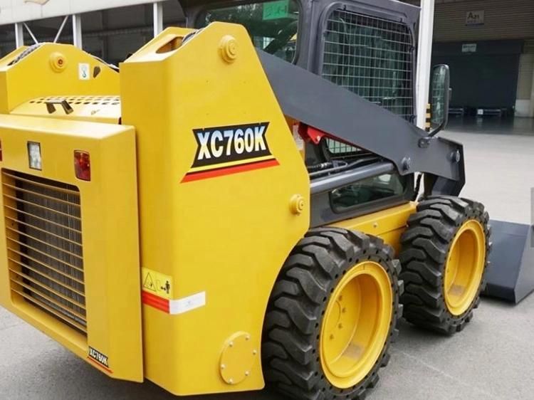 Chinese Official 1 Ton Mini Skid Steer Loader Xc760K