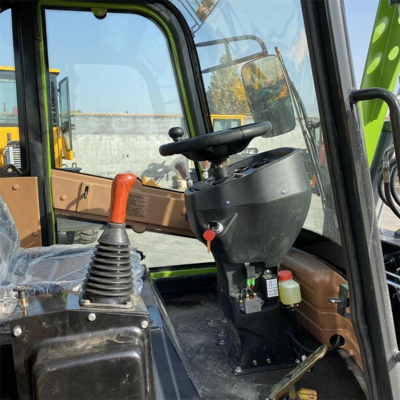 China Factory Wholesale 1/1.2/1.5 Ton Small Wheel Loader Small Forklift Skid Steer Loader 4WD Front Loader CE Certification Euro 5 Engine Construction Sit