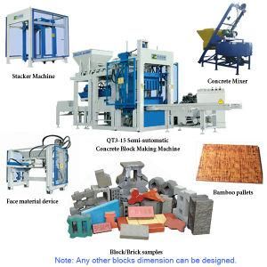 Qt3-15 Fully-Automatic Concrete Brick Making Machine