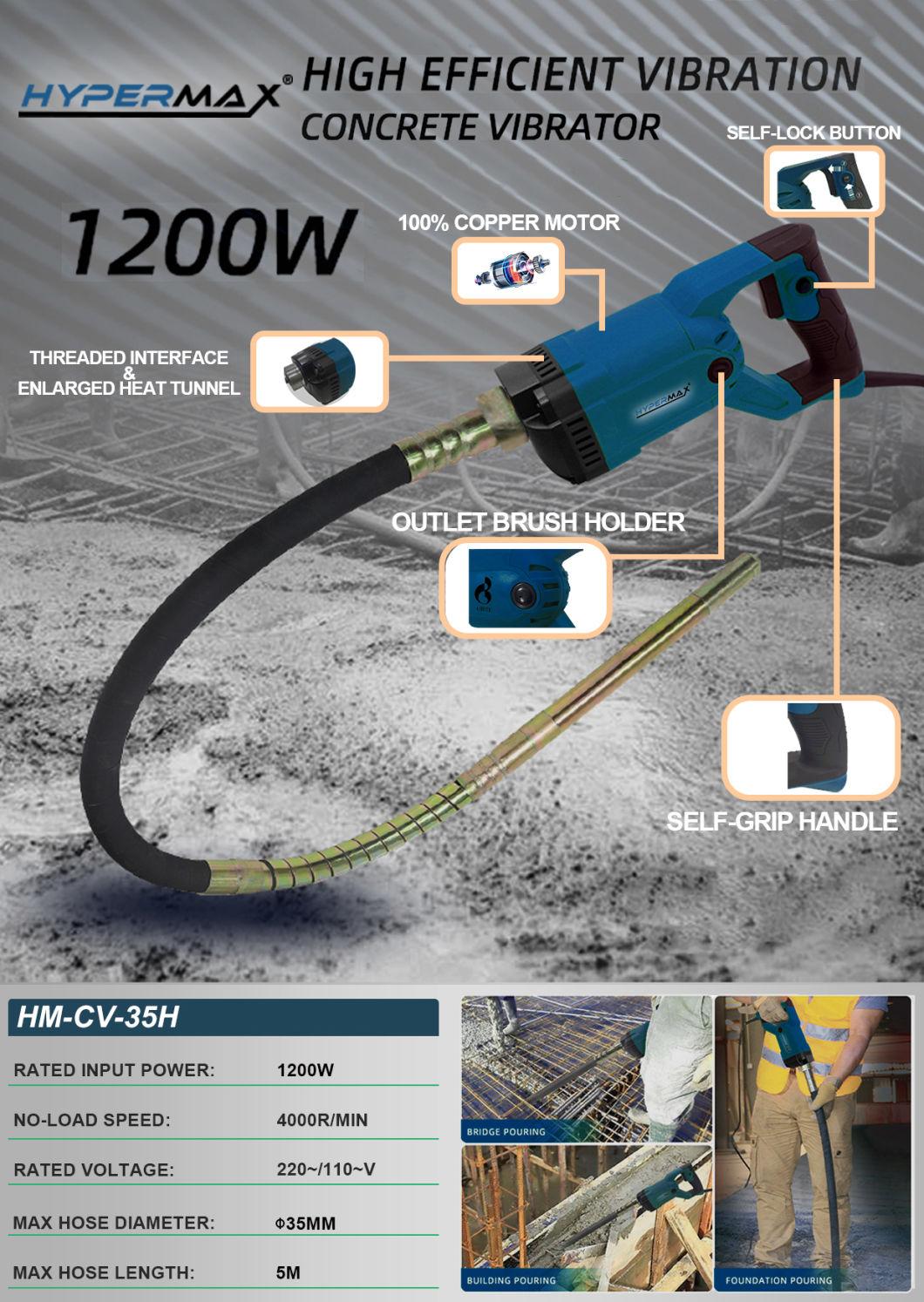 Hypermax High Quality Electric Handy 35mm Socket Concrete Vibrator