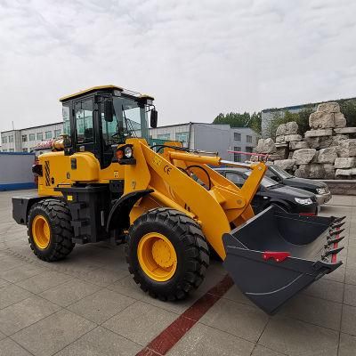 1.5 Ton Mini/Small Tractor Front End Wheel Loader with Hydraulic Forklift