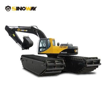 Best Price Land and Water Excavator with Floating Tank Pontoon Tracks Mini Amphibious Swamp Buggy Excavator with Dredging Pump for Sale