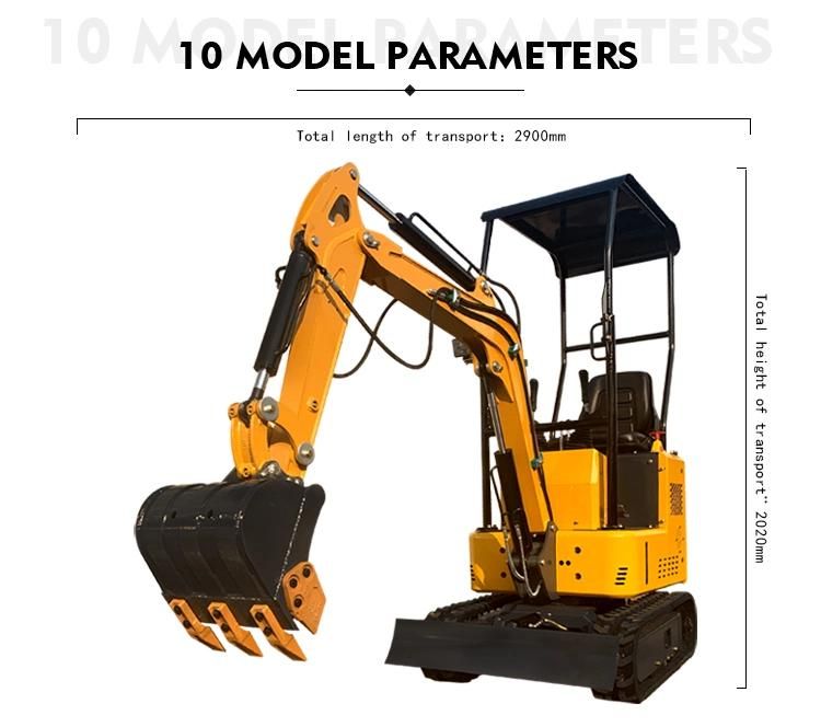 0.8 Ton Tree Planting Digging Machines Hole Digger Small Garden Excavator Mini Track Digger