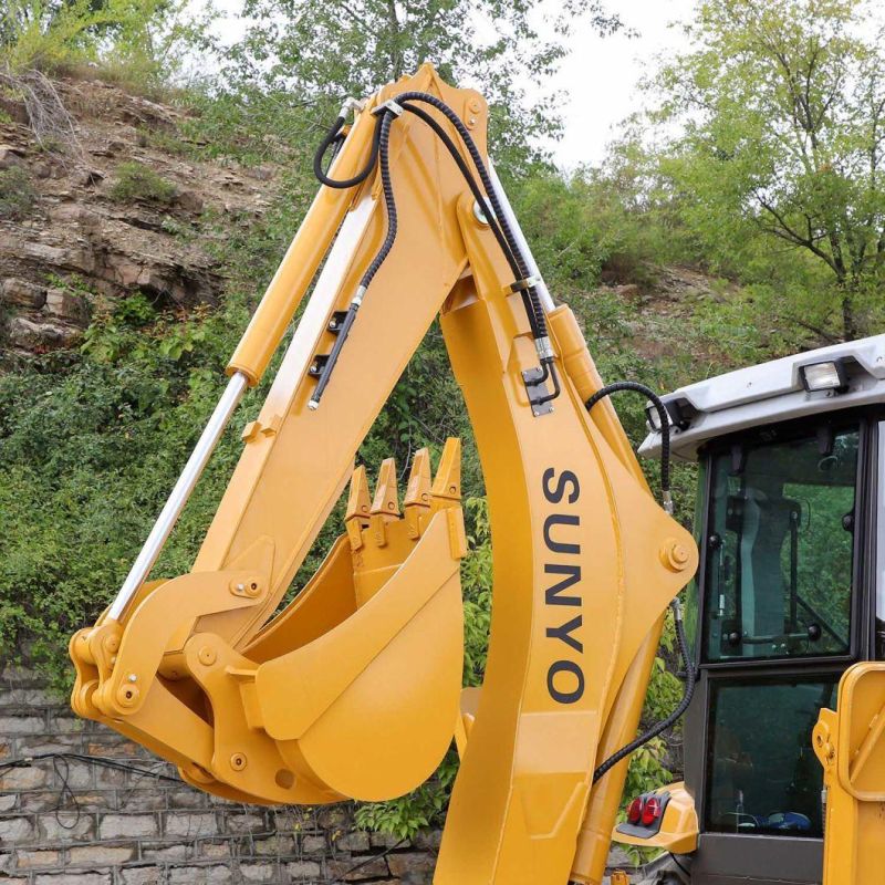 Sy388 Model Sunyo Backhoe Loader Is Similar with Skid Steer Loader