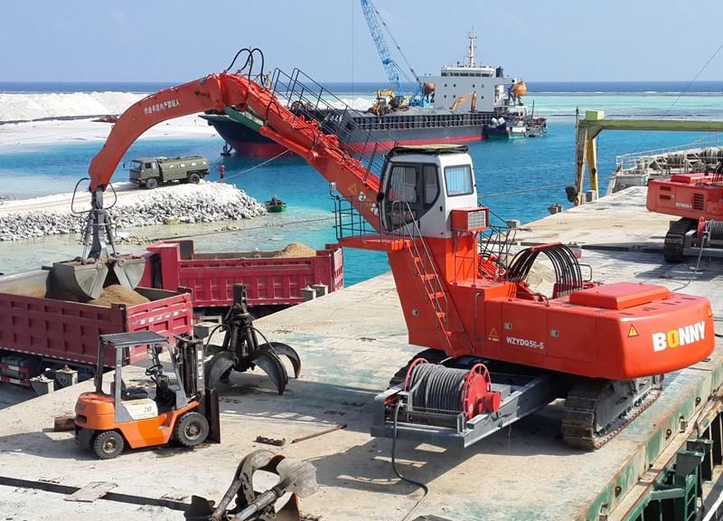 Bonny 55ton Electric Hydraulic Material Handling Machine Handler on Track for Scrap and Waste Recycling