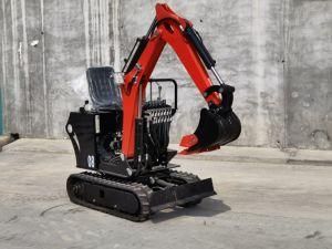 Hot Sale Mini Excavator 0.8t with Rubber Track for Construction Digger