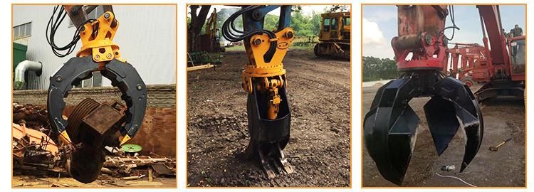 China Hydraulic Wood Timber Rotating Grapple for Mini Digger Backhoes Trailer
