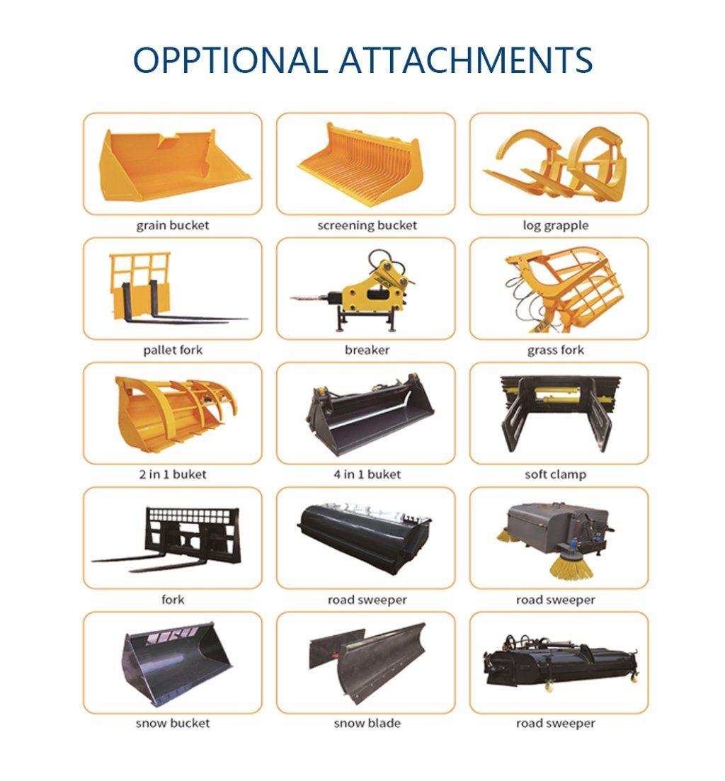 Small Turning Radius Farm and Agriculture with CE Approved Compact Wheel Loader 1.5ton