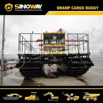 Factory Supply Swamp Buggy Carrier with Loading Crane and Winch