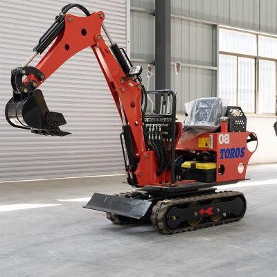 Toros Factory Mini Excavator 0.8t Te08 Mini Bagger