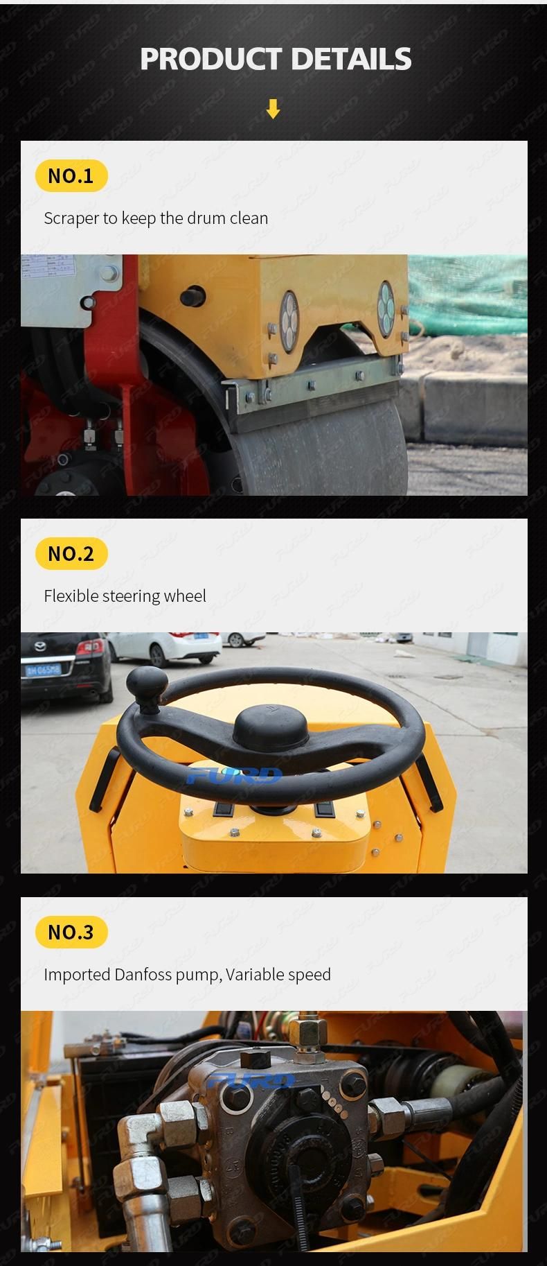 Fyl-860 0.8 Ton Full Hydraulic Double Drum Vibratory Roller