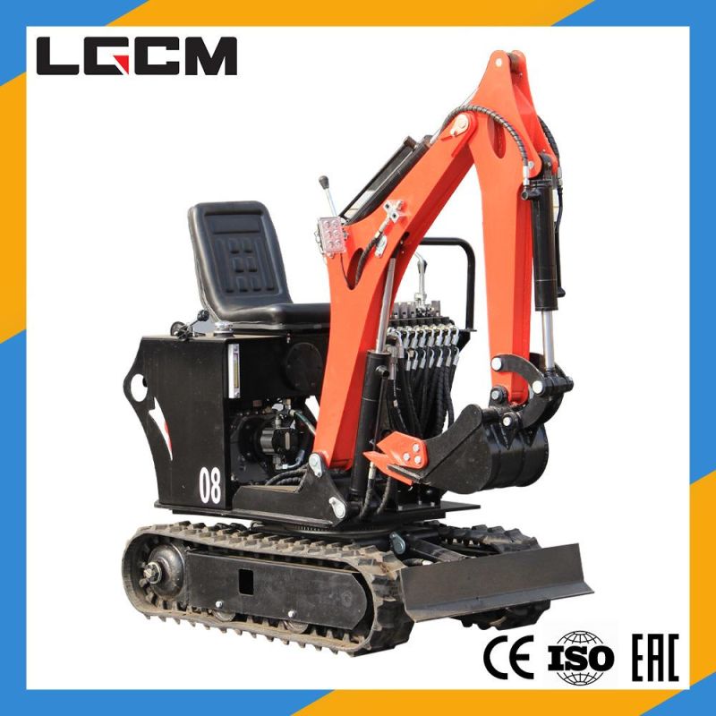 Lgcm New 0.8ton Hydraulic Crawler Excavator with Hammer for Sale