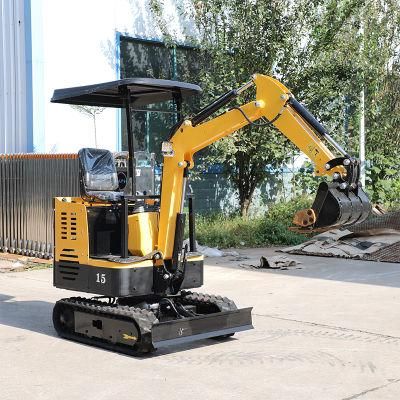 China Crawler 1.5 Ton Small Mini Digger Excavator Machine Price List on Sale