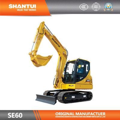 Shantui Se60 Hydraulic Excavator with 36kw/2000rpm, This Engine Conforms to China-III Emission Regulation