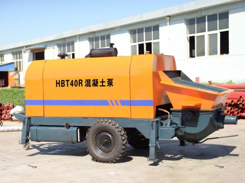 China Brand 40m3/H Trailer Concrete Pumps Mobile Concrete Line Pump