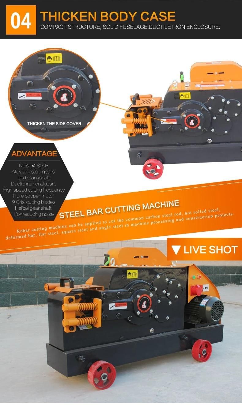 Electric Steel Rod Cutter Steel Bar Cutter / Steel Round Bar Shear Cutter with 380V 2.2kw