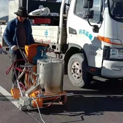 Hand-Push Hot Melt Road Line Marking Machine with 55L Capacity