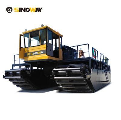 Tracked Amphibious Vehicle 20 Ton Swamp Vehicles with Loading Crane