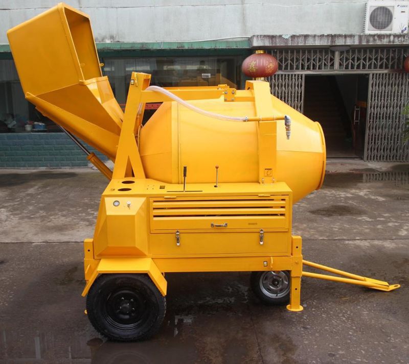 Hot Selling Self Loading Hopper Towable Portable Ready Mix Jzr350 Concrete Mixer Price