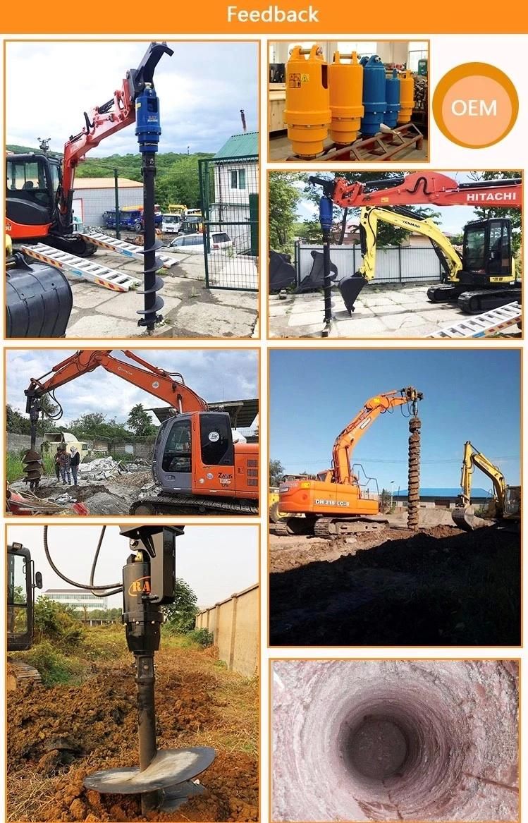 Soil Loosing Machine Excavator Attachments Auger Ground Drill Earth Auger for Digging Holes