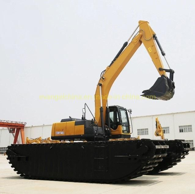 Amphibious Excavator Dredger 0.93m3 Bucket Xe215s with Pontoon