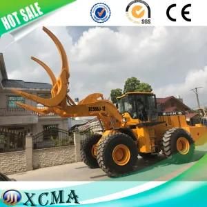 2019 Hot Sale 12 Tons Wood Log Grapples Wheel Loader for Logging Forest