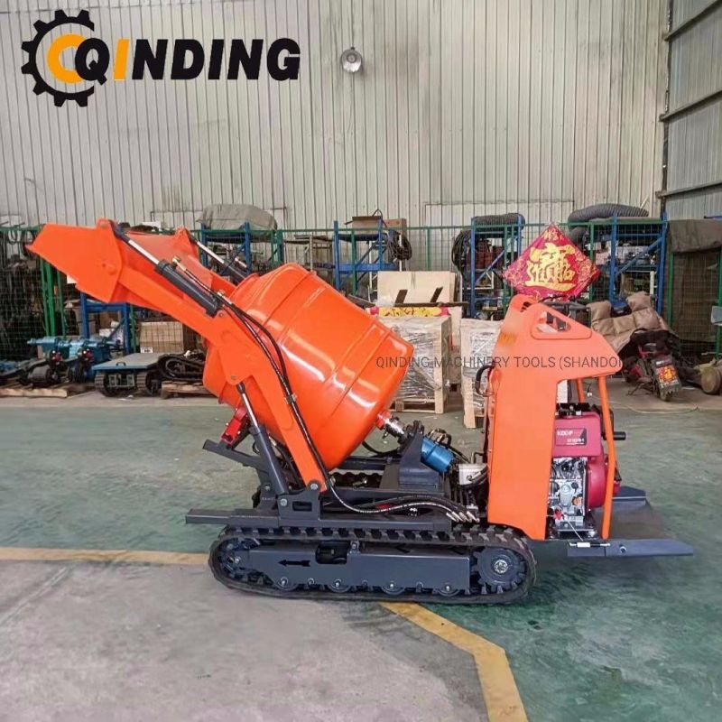 Hydraulic Self-Loading Crawler Mini Truck Mixer Qdcm-300