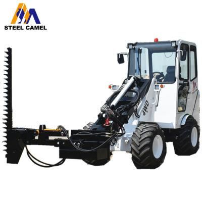 Landscape Tools Mini Articulation Front End Loader with Hydraulic Hedge Trimmer