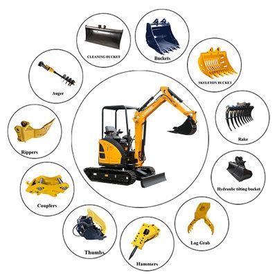 China Factory CE Approved Hydraulic Farm/Garden Crawler Tracked Potato Compact Small Micro Mini Hole Digger Digging Excavators (0.8ton-4ton)