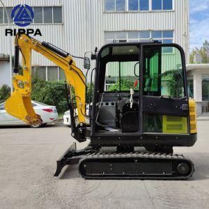 Rippa Cheap R350 3 Ton Mini Bagger Mini Hydraulic Crawler Excavator